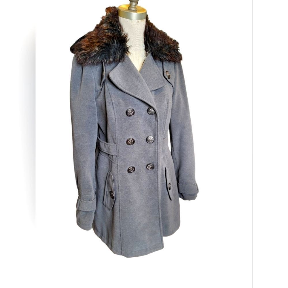 Worthington Double Breasted Shearling Coat- Size M